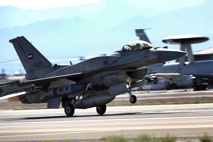A Emiri F-16E Desert Falcon during a training exercise in the U.S. Air Force photo